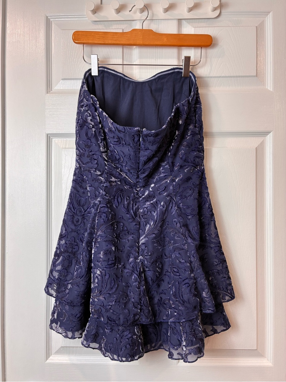 MAJORELLE Revolve Blue Printed Ruffle-Hem Mini Dress - Picture 8 of 12